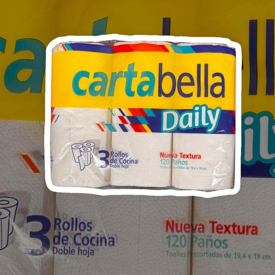 CartaBella 3 Rollos de Cocina de 120 paños