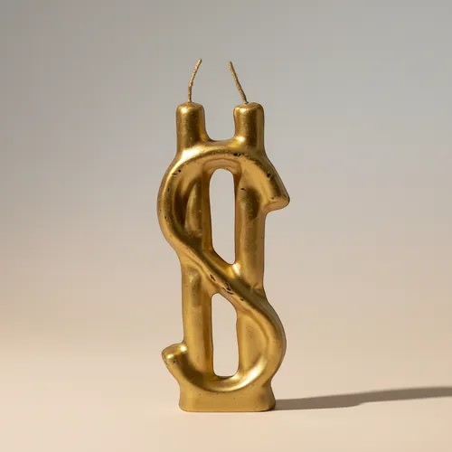 Vela Símbolo de Peso Dorado y Fetiche (x5 u.)