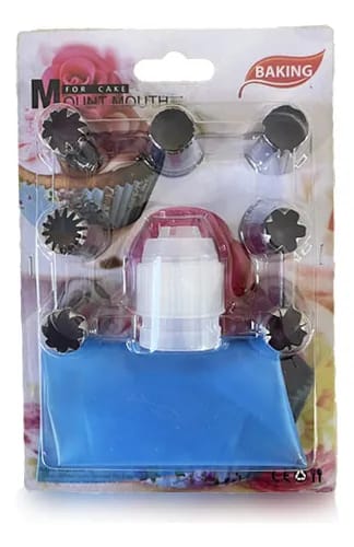 Set de 7 boquillas grandes + 1 copla + 1 mango Barine